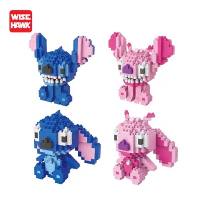 Stitch & Angel 3D Puzzle Micro Bausteine Zum Selbermachen