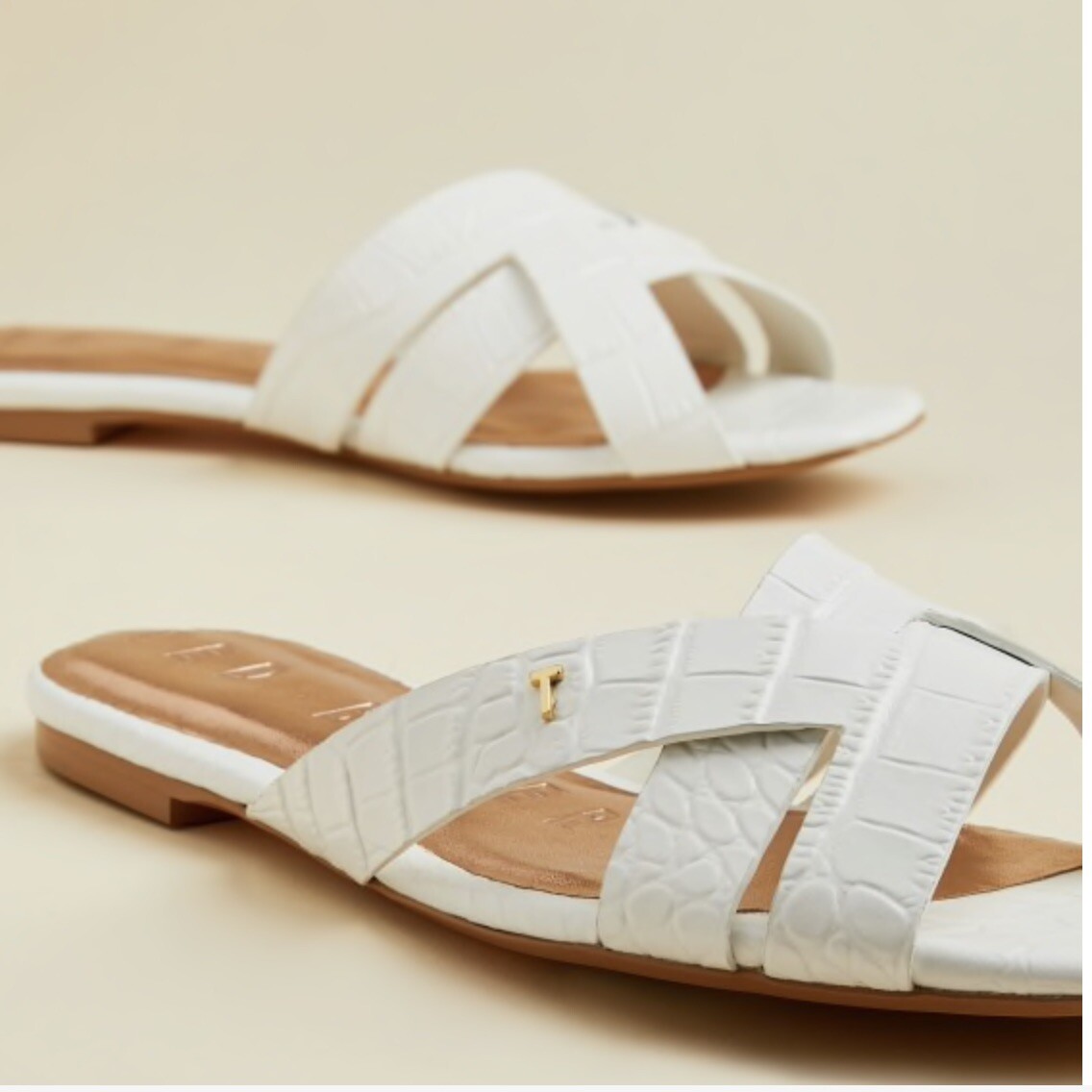 Ted Baker Womens Zelania White Leather 
