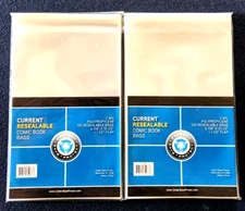 200 CSP Current Comic Book Modern Age Resealable Acid Free clear Bags sleeves