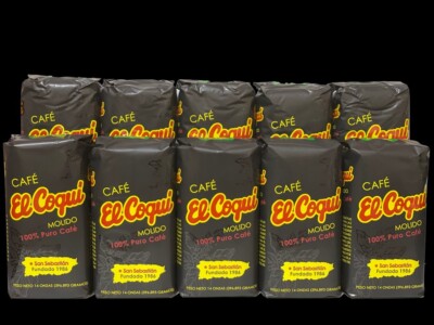PUERTO RICO COFFEE - CAFE EL COQUI GROUND COFFEE BAG 14 oz. (10 PACK) *SEALED*