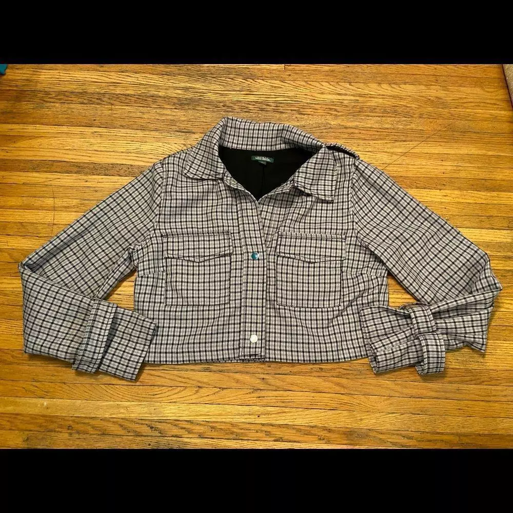 Wild fable plaid jacket cheap