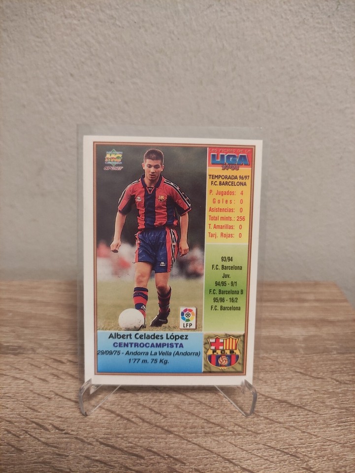 Xavier Hernandez 1998-99 MUNDICROMO Las Fichas De La Liga #16 PSA 8 FC Barcelona
