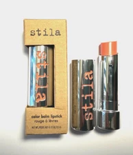 STILA Color Balm Lipstick in Avery 03 Peachy Coral Shade 0.12 oz. NIB & Sealed
