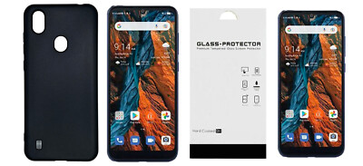 For ZTE Blade A7 Prime Z6201V TPU Skin Cover Phone Case + Tempered Glass