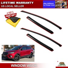In-channel Window Visors Vent For 2013-2019 Ford Escape Rain Guards Sun Shade