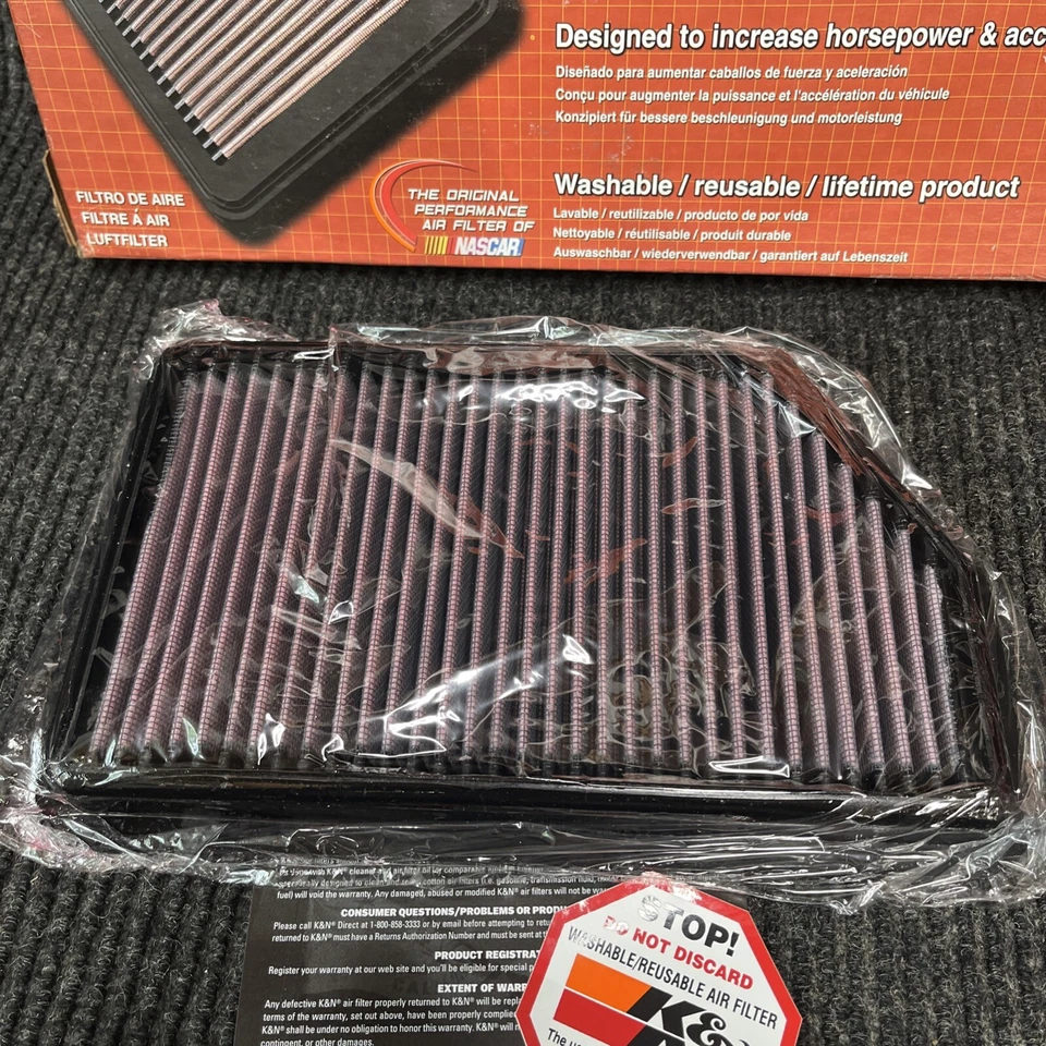 Filtro de aire de repuesto lavable K&N 33-2451 para Hyundai Elantra 2010-2017 Foto 2 de 4