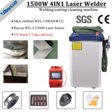 US Stock 1500W 4 in 1 Laser Welder Welding Cutting Cleaning Machine For Metal