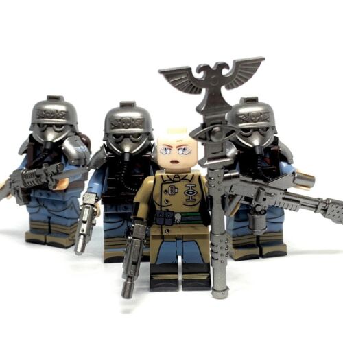 Death Korps of Krieg Custom Minifigures War of Hammer Apocalyptic Psychic Squad - Afbeelding 1 van 4