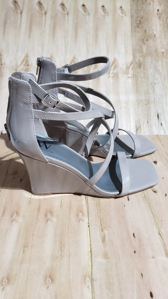 WORTHINGTON Women's Wedge Sandals Heels Ankle Strap Size 11 M Back Zipper - Image 2 of 4