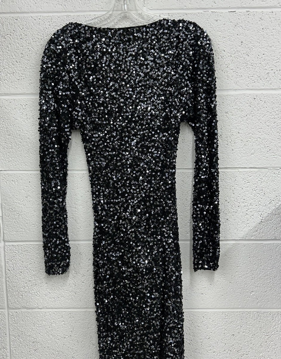 Vintage Gilar Evening Gown Charcoal Sequin (Size 8) | eBay