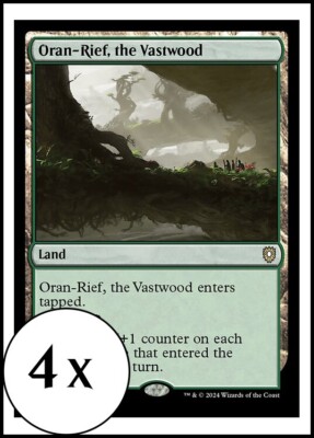 MTG - 4 x Oran-Rief, the Vastwood  - Bloomburrow Commander - Playset 4x x4