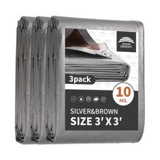 Small Tarps Heavy Duty Waterproof 3x3 Feet (3...