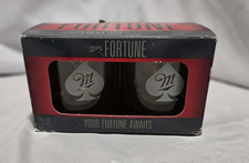 Miller Fortune Golden Lager Rocks Glasses Set of 2 11 oz Clear Barware