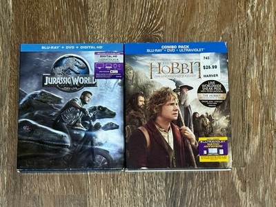 Jurassic World + The Hobbit An Unexpected Journey Blu-Ray DVD Digital Lot 2