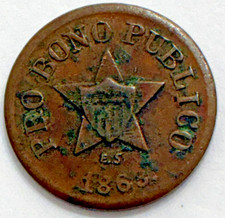 1863 ** (PRO BONO PUBLICO) ** CIVIL WAR TOKEN **