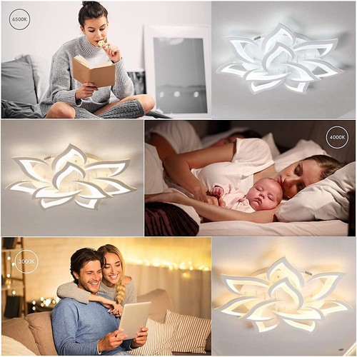 MODERNO PLAFONIERA A LED LAMPADA ROTONDA DIMMERABILE LAMPADARIO CAMERA DA LETTO - Foto 4 di 8
