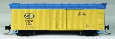 GLENCOE SKOKIE VALLEY 40 ft Wood Box Car, GSV 2084 - Z scale 1999