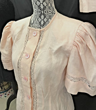 Vintage Neiman Marcus Womens Skirt Suit Pink Linen 4