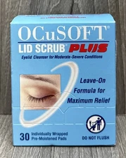 OCuSOFT Lid Scrub Plus, Pre-Moistened Pads, 30 Count EXP: 04/2027