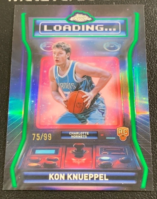 Kon Knueppel 2025-26 Topps Chrome Loading Green Refractor RC /99 #LD-13
