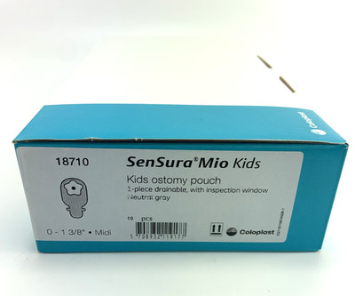 10 Coloplast SenSura  Mio 18710 Kids 1-Piece Drainable Ostomy Pouches Exp 2027