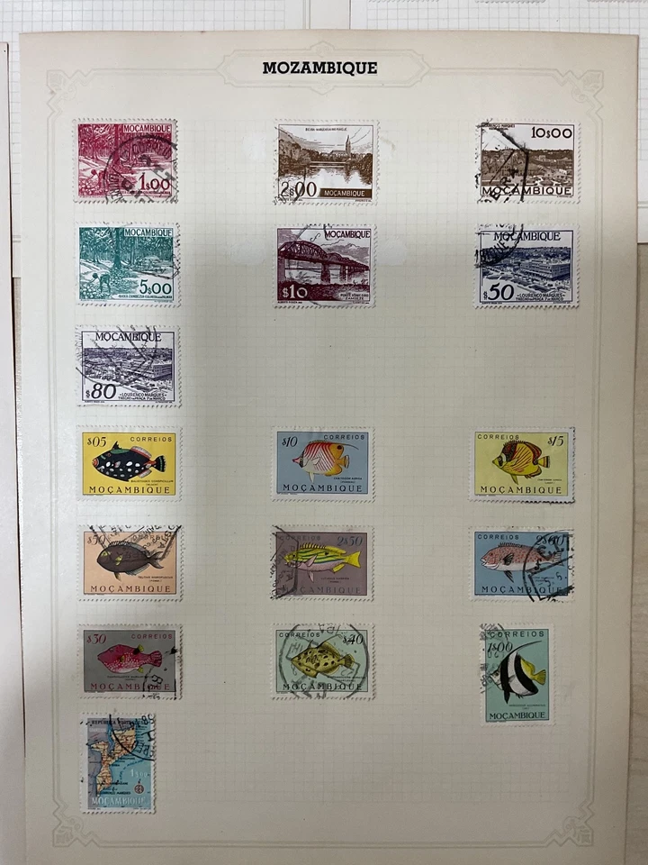 Sellos de Mozambique. Años 1800 en. Vintage. Hojas. D49 Foto 3 de 4