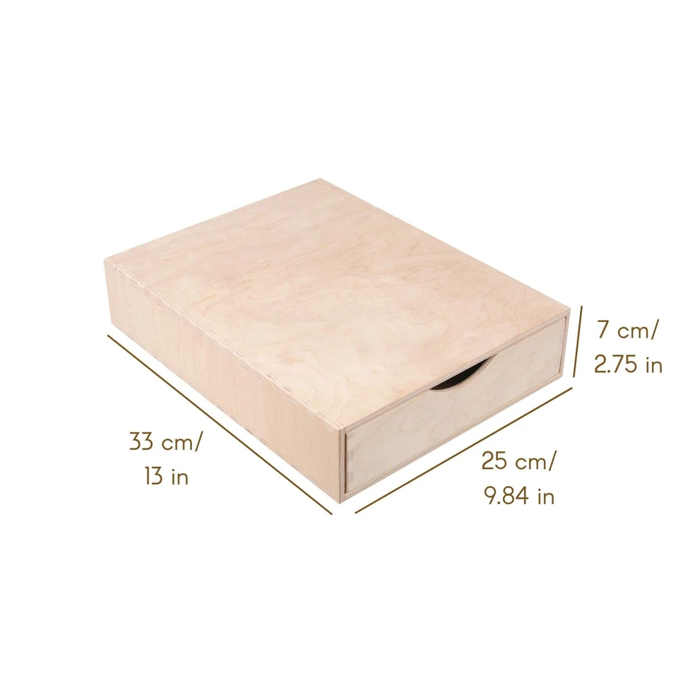 Большой деревянный комод | 12,99 x 9,84 x 2,75 дюйма | 1 отсек | стол... - Изображение 2 из 4