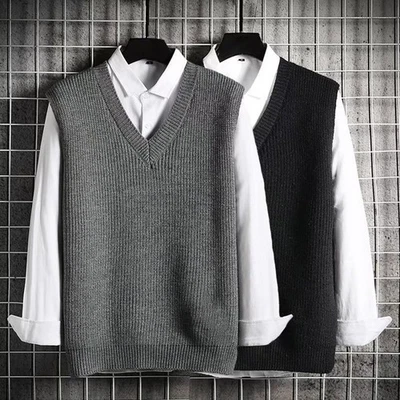 Breathe Easy in dieser leichten lässigen Herren Pullover Weste ohne Ärmel - Bild 1 von 4