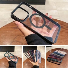 For iPhone 16 Pro Max 15 14 13 12 11 Mag Safe Clear Back Slim Rugged Phone Case