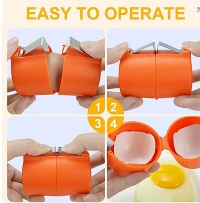 3 Stück Easy-Clean Eierabscheider - Quick Peel und Eigelbabscheider, unverzichtbar für Ki