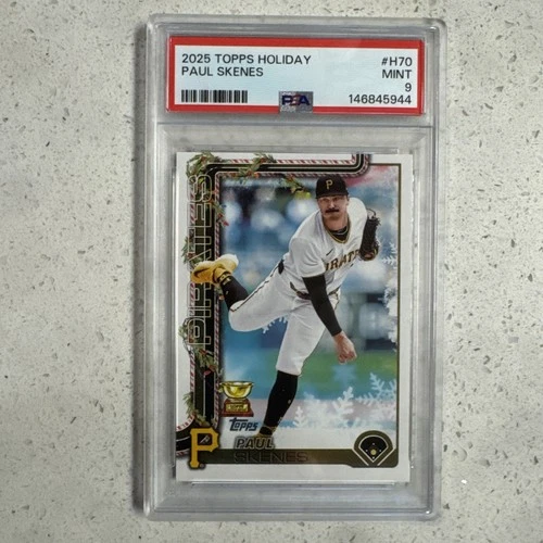 Paul Skenes 2025 Topps Holiday Baseball PSA 9 Pirates