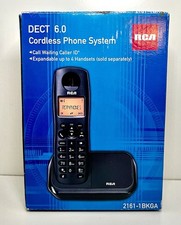 RCA DECT 6.0 Digital Phone Answering System 2162-1BKGA Black