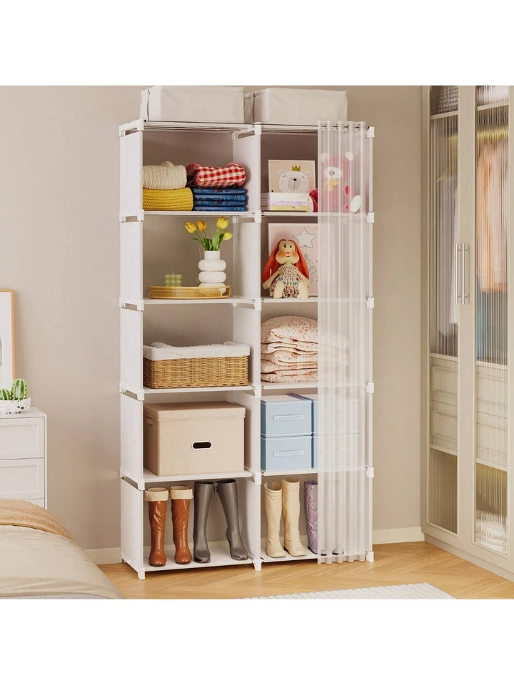 Armario 4/10 compartimentos, gran capacidad, organizador de armario independiente Foto 2 de 4