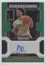 2022-23 Panini Prizm Draft Picks Sensational Signatures Green Michael Devoe Auto