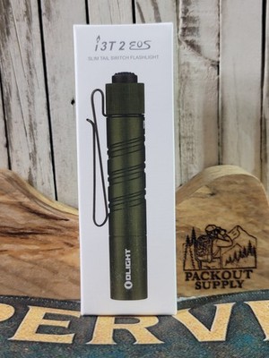 Olight I3T 2 EOS LED Flashlight 200 Lumens, OD Green, AAA Battery