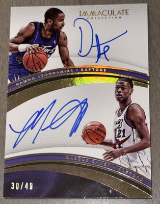 #ad Damon Stoudamire Marcus Camby 2016 17 Panini Immaculate Collection Dual Auto 49 $299.99