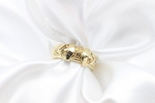 9ct Yellow Gold Buckle Ring - Size W - 10.6g - 0921075 - L2