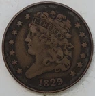 Photo of a 1829-P Half Cent from an eBay listing that sold on Jul 1, 2026
