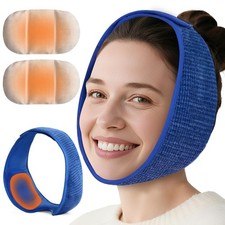 Face Heating Pad for TMJ Pain Relief, Moist Heat Microwave Heated Wrap for Ja...