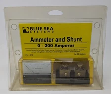 Blue Sea Systems 8019 Ammeter and Shunt DC 0-200 Amps - New