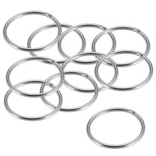 Welded O Ring, 50 x 3mm Heavy Duty Stainless Steel Round Rings 10pcs