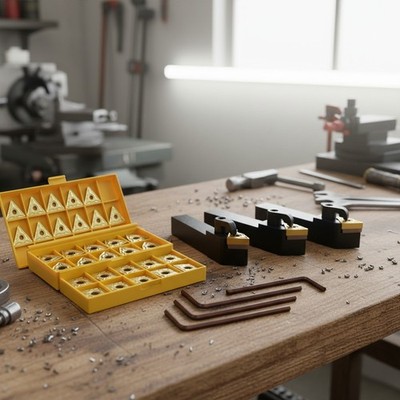 Durable 5/8'' Carbide Turning Tool Holder Set - 36 PCS with Inserts Included