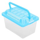 Portable Plastic Fish Tank for Small Aquatic Pets with Clear Lid and Ventilation