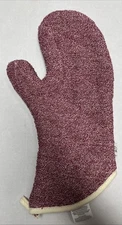 Pampered Chef Oven Mitt Terry Hot Pad Cranberry Red 1329 Retired Pro Chef NWOT