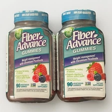 Lot Of 2 - Fiber Advance Gummies Weight Management 90 Gummies Exp 5/26 - New!