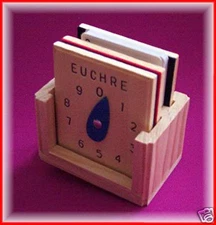 EUCHRE SCORE COUNTERS SET with WHAT'S TRUMP?