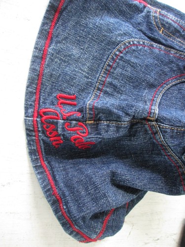 Pantalones de mezclilla POLO ASSN para niñas, talla 6, rojo blanco y azul - Imagen 3 de 5
