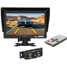 Car Rear View Backup Camera Reverse Night Vision 7" Monitor for RV Trucks SUV