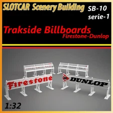 Slotcar Scenery Trackside Billboards-1 Firestone, Dunlop Scalextric, Carrera