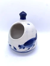 Studio Art Pottery Hand Painted Salt Pig Keeper Canister